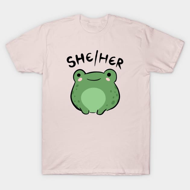 She Her Frog: A Kawaii Story of Cute Characters and Feminine Friendship T-Shirt by Ministry Of Frogs